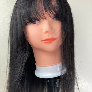 Human Hair Wig With Fringe Bangs